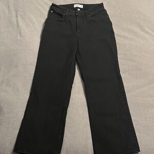 Abercrombie & Fitch Black Wide-Leg Jeans
